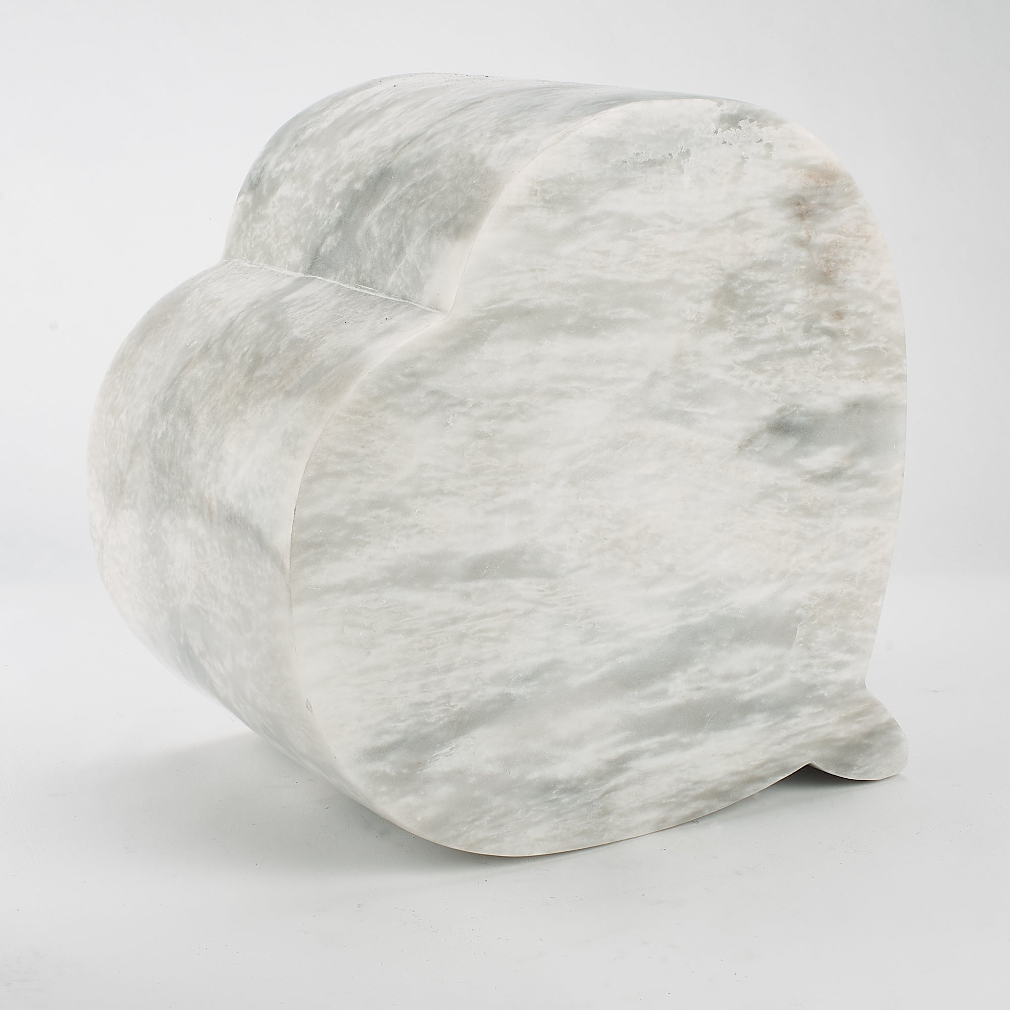 Cremation Urn - Large Luxury Marble Grey Heart