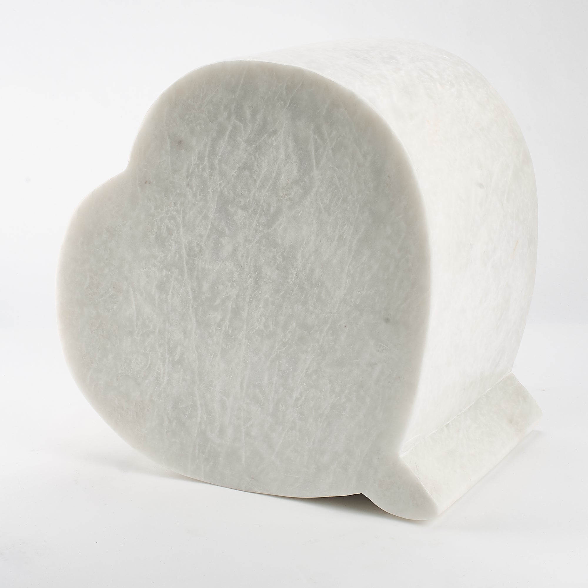 Cremation Urn - Large Luxury Marble White Heart