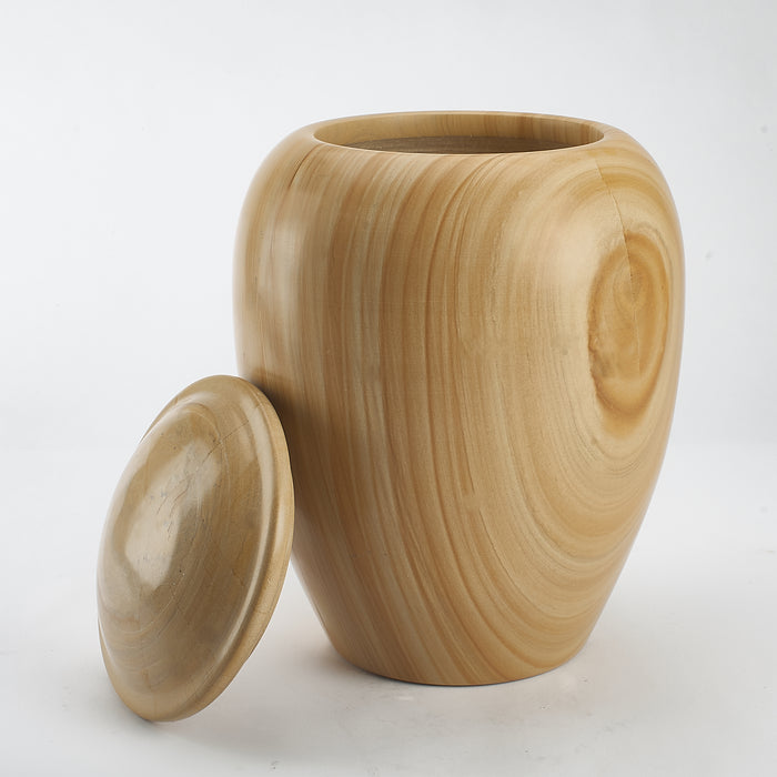 Cremation Urn - Large Luxury Burma Teak Marble