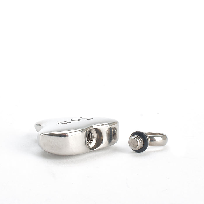 Cremation Pendant - Family - Silver Heart - Son