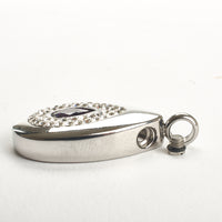 Cremation Pendant - Premium Teardrop with Amethyst and Diamante