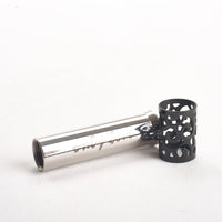 Cremation Pendant - Cylinder with Removable Filigree - Black