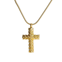Cremation Pendant - Faith - Gold Cross